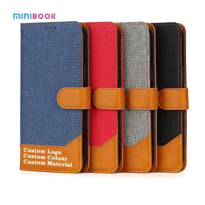 China Shockproof Pu Leather Phone Flip Wallet Case With Card Holder Foldable Stand and Stand for sale