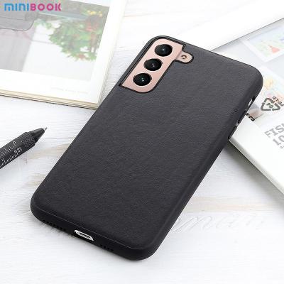 China Minibook Luxury Pu Metaler Phone Case Metalluxury Back Cover for Samsung S22 S22 Plus for sale