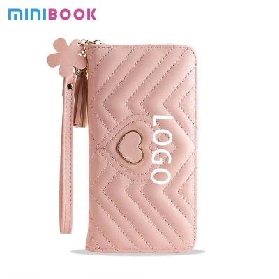 China Fashion Style Long Wallets for Women PU Leather Tassel Coin Purse Card Holder Clutch for sale