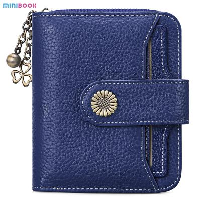 China GENUINE LEATHER Women's Clutch Purse Rfid Small Bifold Wallet for Women's Accessories for sale