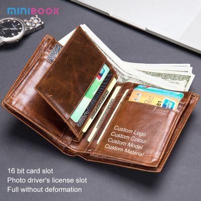 China Multi-function Card Holder Genuine Leather Wallet for Men Daily Used from Minibook for sale