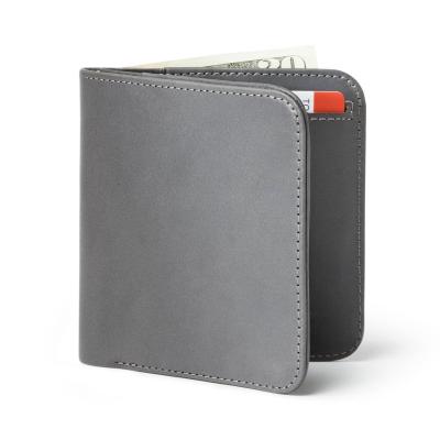 China Daily Used Men's Real Leather Bifold Wallet with RFID Protection and Minimalist Design for sale