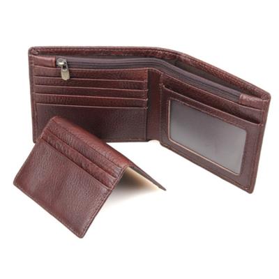 China Crazy Horse Genuine Leather Short Man's Wallet for Customization and Multiple Card Holder for sale