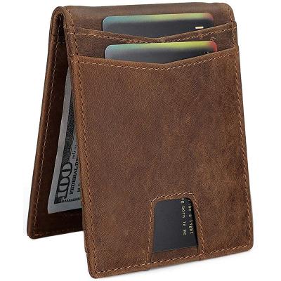 China Customized Men's Credit Card Holder Wallet with Portable Thin Design and Rfid Block for sale