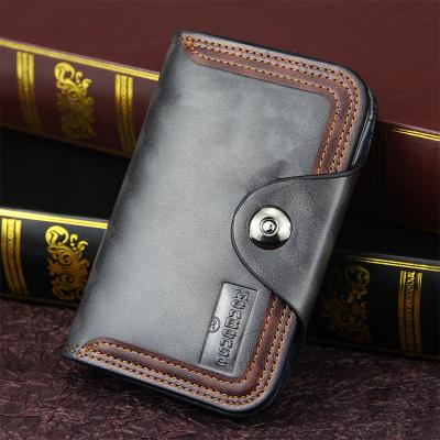 China Large Capacity Men's Multi Function Wallet with Magnetic Buckle and Waterproof Design for sale