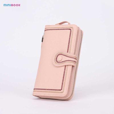 China Women's Clutch Wallets with Multiple Colors Long Zipper Money Pocket and Card Holder for sale