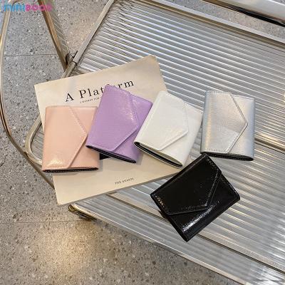 China Women's Three Fold Short Wallet with Card Holder Low MOQ Mix Models Leather Coin Purse for sale