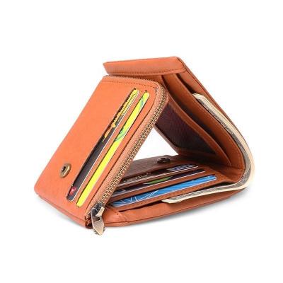 China Anti-Theft Minibook Men'S Genuine Leather Wallet With RFID Technology And Small Purse for sale