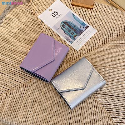 China Availiable Women's Leather Card Wallet Holders with Coin Purse and Short Wallet Length for sale