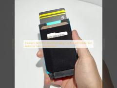 Travelers‘ Anti-Rfid Aluminum Alloy Credit Card Holder Slim Wallet for Men and Women