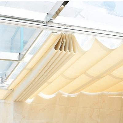 China Sunshade Indoor Conservatory Motorized Retractable Roof Window Blind For Glass Room , Slid Roof Blinds for sale