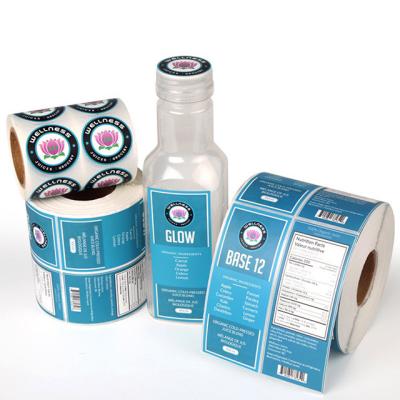 China Custom Waterproof+Eco-friendly OEM Vinyl Sticker Printing Waterproof Roll Label For Bottles for sale