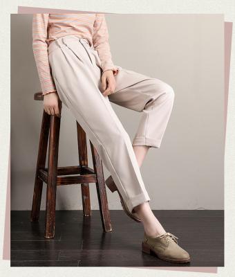 China 2020 New Breathable Woman Girls Casual Suit Pants High Waist Straight Pants Loose Women Cargo Pants for sale