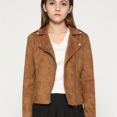 China QUICK DRY faux suede women's fashion jacket bomber jacket leather jacket for wholesales for sale