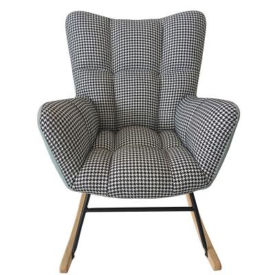 China Other Cost Effective Home Hot-selling Metal Fabric Accent Comfortable Rocking Chair for sale