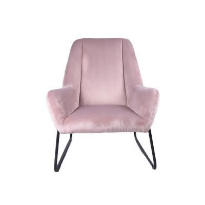 China Other Supplier Wholesale Leisure Home Accent Chair Made Of Elegant Fabric And Metal Chair for sale