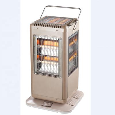 China Hotel New Design Five Face Heating Foot Touch Switch Quartz Heater for sale