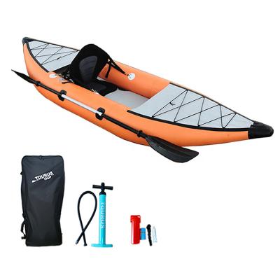 China Enjoy Wonderful Surfing Experience 2021 Newly Designed Paddle Drop Stitch Inflatable Kayak 2 Inflatable Fishing Kayak People for sale