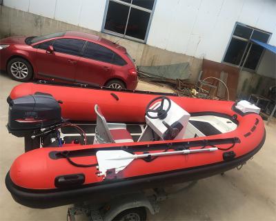 China Warter sports china 390 rigid hull 3.9m rubber dinghy hypalon red inflatable rib boat with ce for sale for sale