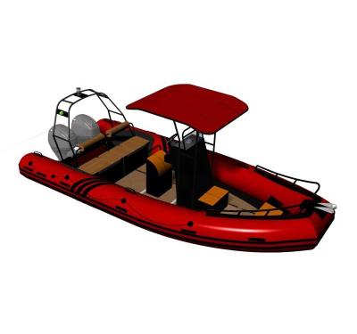 China Warter Sports 3.9m Rib Boat CE Aluminum Marking Inner Rib Inflatable Fiberglass Boat With Motor for sale