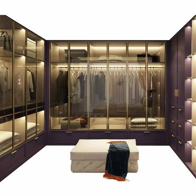 China (Other)Adjustable European Modern High End Closet Home Hotel Apartment Villa Bedroom Wardrobe Locker Room Furniture Set Custom for sale