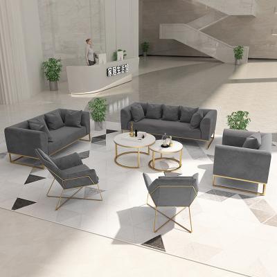 China Modern modern hotel company mall sale office lobby reception lounge furniture set living room sofa table building furniture for sale