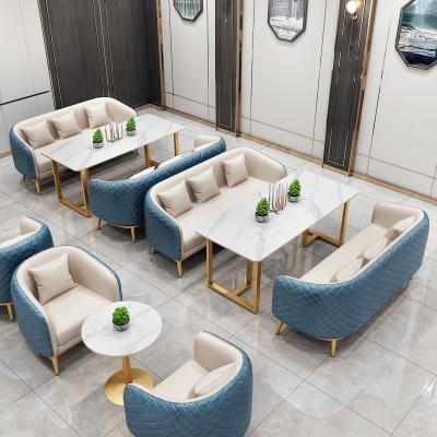 China Modern Design Hotel Office Building Company Reception Lounge Lobby Dining Living Room Furniture Sets Tables Chairs Sofa Sets for sale