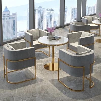 China Modern Custom Furniture Hotel Company Mall Office Building Reception Lounge Lobby Furniture Sets Sofa Chairs Table Sets for sale