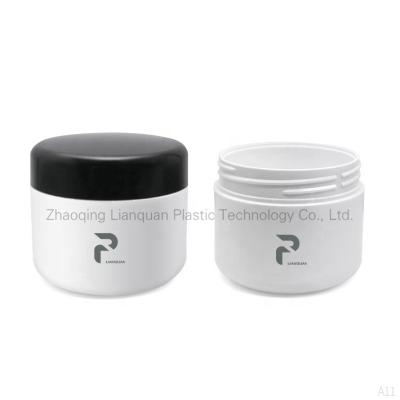 China Cosmetic Plastic Jar With Lid Face Cream Jar Skin Care PETG Round Body Scrub Cream Cosmetic Jar for sale