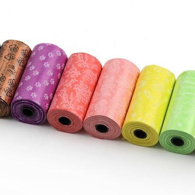 China Custom Printed Stored Pet Poop Bag Pet Cleaning Waste Bags Biodegradable Dog Poop Bag for sale