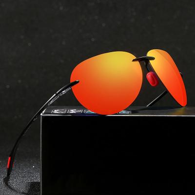 China Retro Fashion Sun Glasses Color Rimless Sunglasses 2023 Unisex Women Men Uv400 Protection Heart Sunglasses 2024 Shades D132 for sale