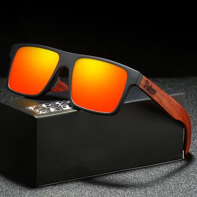 China D833 unisex wooden square wooden sunglasses polarized lens fashion sunglasses 2023 frame uv400 sunglasses factory for sale