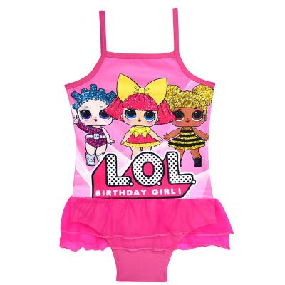 China Viable Hot Kids Girls Swimsuit Monokini Swimsuit One-Piece Doll Printing Child Girl Swimwear for sale