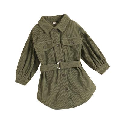 China Wholesale Anti-wrinkle Girls Teams Anorak Jacket Long Sleeve Corduroy Outerwear Kids Clothes for sale