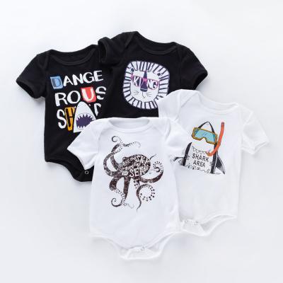 China Wholesale Infant Baby Rompers Short Sleeve Clothing Summer Baby Factory Price Short Sleeve Jumpsuit Overalls for sale