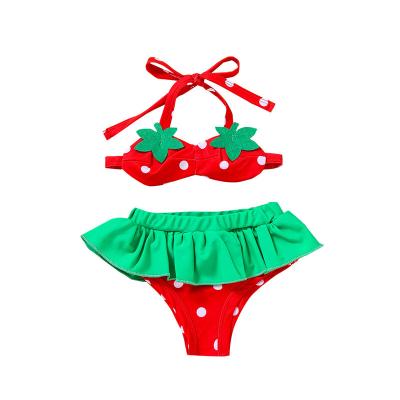 China Viable Summer Babies Swimwear Bikini Fruit Pattern Two Piece Swimwear Set Suit Girls Infant Swimsuits for sale