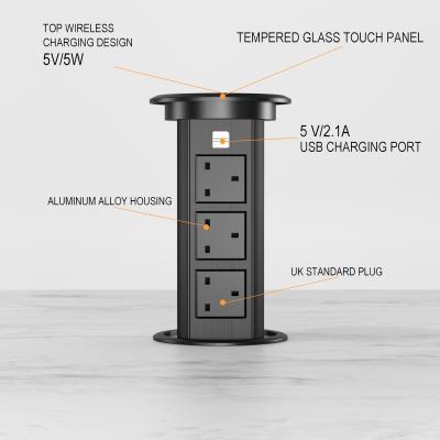 China Residential / Multipurpose Kitchen Appliances Smart Home Table Smart Power Outlet Pop Up Electrical Outlet Outlet With USB Charger for sale