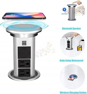 China Commercial Home Exhaustion And Motorized Kitchen Table Power Outlet Water Proof IP 44 Noise The Socket With USB Charger for sale