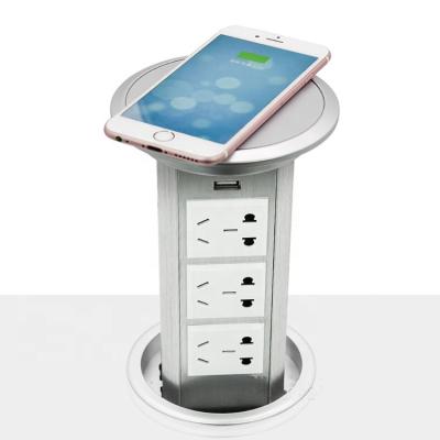 China Commercial Wireless Charging Floor Pop Up Electrical Outlet Outlet With USB for sale