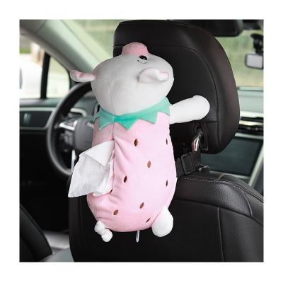 China Soft Toy Boxcar Plush Toy Drawer Bag Hanging Paper Towel Paper Car Doll Interior Products for sale