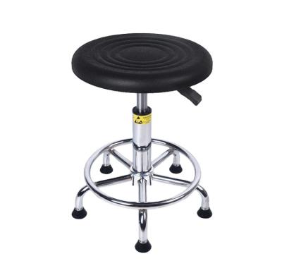 China Durable Adjustable Height Rotating Fireproof Anti ESD Lab Chair Lab Stool Static Dustless Worshop Chair PU Fireproof for sale