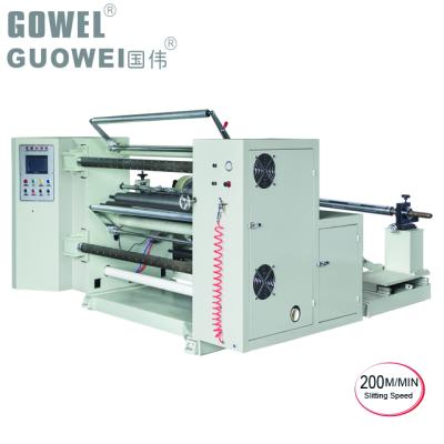 China GW-SLT-900 Heat Sensitive Paper Heat Sensitive Automatic Paper Roll Slitting Rewinding Machine for sale