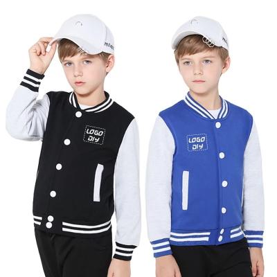 China Custom Logo Kids College Varsity Jacket Embroidery Anti-wrinkle Latest Design Boy and Girl School Sports Baseball Jackets for sale