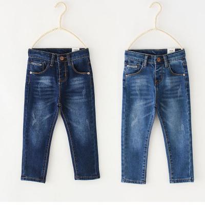 China Wholesale Breathable Boutique Clothing Autumn Kids Denim Breeches Boys Integral Washed Jeans for sale