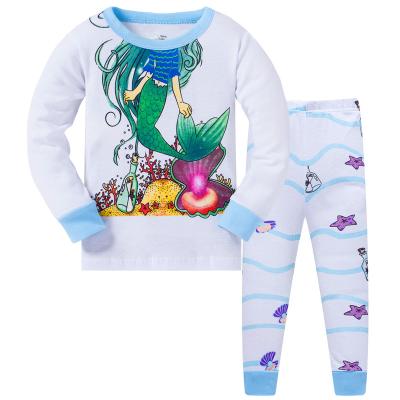 China New designsleeping 100% cute girl unicorn kids pajamas set 2 pcs sleepwear character kids pajamas cartoon pajamas breathable cotton clothes for sale