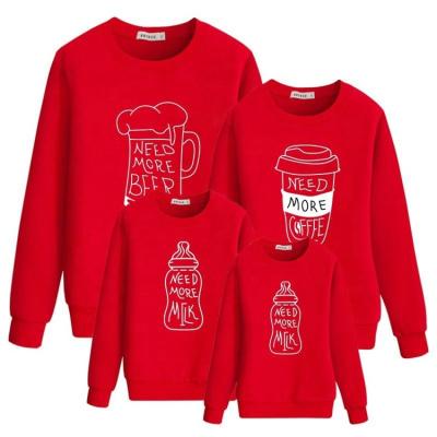 China Long sleeve 2021 QUICK DRY sweater mommy and me outfits mom son mom T-shirt clothes matching daughter family outfits 7 buyers for sale