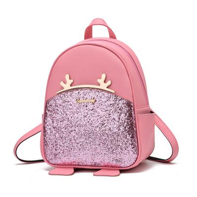 China High Quality Girl's Rucksack Small Fashion Shiny Shoulder Bag For Women Backpack For Teens for sale