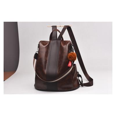 China Korean Fashion Student Bag Travel Large Capacity Backpack Simple Soft Leather Women's New Handbags Female 2019 High Quality Backpack for sale