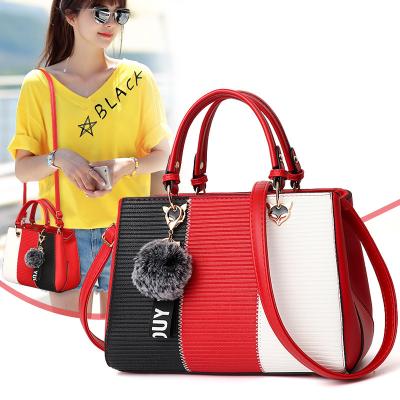 China High Quality Fashion Women Handbags With Hairball Patchwork Cross - Body Bags For Ladies Messenger Bags for sale