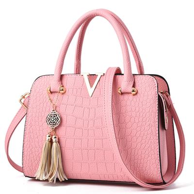 China High Quality Women Handbag PU Shoulder Bag Large Capacity Tassel Leather Portable Crossbody Bags Casual Messenger for sale